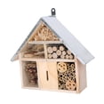 thumbnail image 3 of Casa de abejas de madera, caja nido para jardín, cría de decoración de jardín Natural, práctico hábitat colgante de mariposa para Hotel, para valla y, 3 of 9