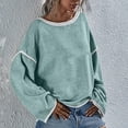 thumbnail image 2 of Lindreshi Fall Sweaters for Women Trendy Women's Fashion Casual Loose Large Size Long Sleeve Knitted Sweater Crewneck Sweater, 2 of 6