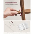 thumbnail image 4 of VASAGLE Escalera de Manta para Sala de Estar, Estantería de Escalera de Madera de 5 Niveles, Toallero con Ganchos, Marrón Caramelo, 4 of 5