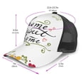 thumbnail image 3 of Picia Home Sweet Home Floral Pattern Trucker Hat,Baseball Cap,Sun Protection Cap,Stylish Headwear,Leisure Cap,Outdoor Sports Cap, 3 of 7