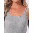 thumbnail image 5 of DARING DIVA Women's Camisole Lounge Built-in Bra U Back Tank Tops S Gray, 5 of 7