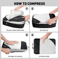 thumbnail image 4 of Compression Packing Cubes, 7 Set Travel Organizer Bags for Luggage with Shoe Bag, Expandable Storage for Suitcases Travel, Black, 4 of 7