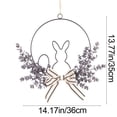 thumbnail image 3 of Easter Bunny Iron Home Holiday Decoration Multicolor Plastic Spring Easter Wreath 14.1 x 13.7 in Hanging Wall or Stair Railing Decor 1 Piece Holiday Ornament, 3 of 6