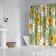 thumbnail image 3 of Ensemble de Rideau de Douche avec Doublure à Boutons-Pression, Tournesols Sauvages Rustiques Botaniques (1) Rideaux de Douche Doublure de Douche Imperméable, Rideaux de Salle de Bain Simples en Polyester, 72x72 Pouces, 3 of 4