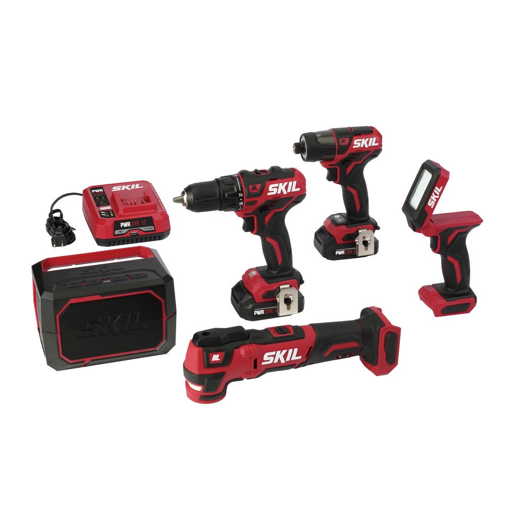 SKIL 5Tool Combo Kit PWR Core 12 Brushless 12V Cordless Drill Driver
