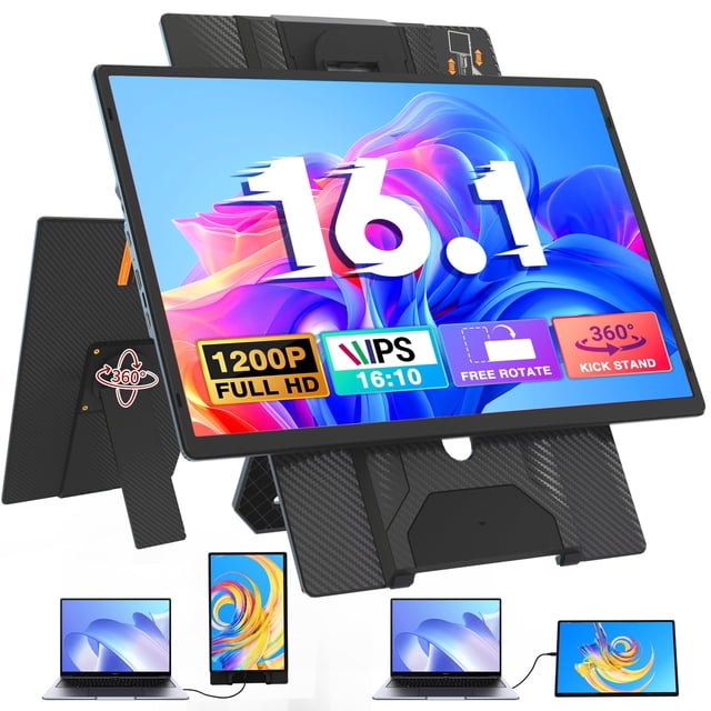 Extensor de Pantalla para Laptop Sitrunda FHD 1200P 16.1'' para Laptops de 13 a 17''