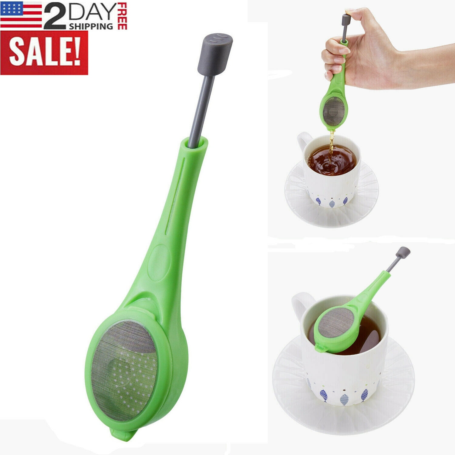 Silicone Infuser Herbal Spice Strainer Filter Tea Loose Leaf New 