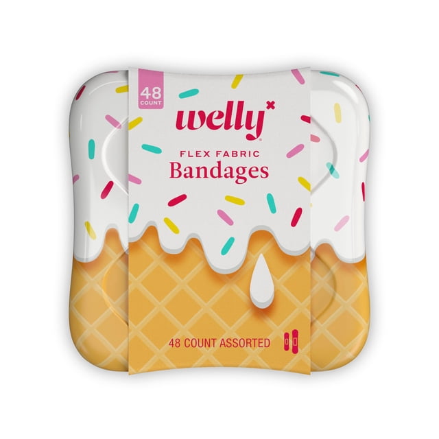 Bandages Welly Bravery Badges, adhesivo, tela flexible, 48 pulgadas