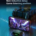 thumbnail image 3 of Auriculares Bluetooth para juegos, semi-intraaurales, deportivos, de negocios, de doble oreja, con compartimento de carga, color negro, 3 of 4