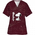 thumbnail image 5 of Uniforme de enfermera para mujer, manga corta, estampado de Snoopy, uniforme de trabajo, blusa con bolsillos, blusas quirúrgicas, uniformes médicos de enfermería, accesorios, 5 of 5