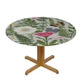 thumbnail image 3 of JEUXUS  Spring Floral Round Tablecloth Watercolor Flower Butterfly Leaf Decorative Table Cloth Rustic Vintage Resistant Circle Table Cover for Home Kitchen Dining Room Outdoor Decor, 3 of 7