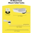 thumbnail image 4 of 1 Piece White Toilet Handle Replacement Compatible With American Standard Front Mount Tank Flush Lever Chain, 4 of 8
