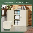 thumbnail image 5 of SUNCROWN Metal Storage Cabinet with Lock, 36" Metal Locking Cabinet with Doors and 2 Adjustable Shelves, Small Lockable Steel Cabinets for Office,Garage, Home, School (Grey), 5 of 7
