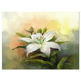 thumbnail image 2 of Design Art - Peinture à l'Huile Fleur de Lys Blanc, 2 of 3