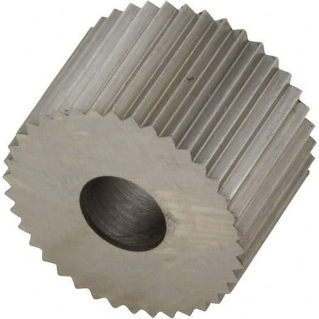 

Made in USA 3/4 Diam 90° Tooth Angle 16 TPI Standard (Shape) Form Type HSS Straight Knurl Wheel 1/2 Face Width 1/4 Hole Circular Pitch Bright Finish Series KR