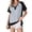 Black-01, variant on Mittory Women's Summer Color Block Tops Raglan Short Sleeve Crewneck Loose Fit Side Slit T Shirts Tees