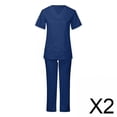 thumbnail image 1 of Conjunto de uniformes médicos para mujer,Conjunto de uniformes de enfermería,conjunto de uniformes médicos, pantalones elásticos de manga corta,Conjunto de uniforme de, 1 of 8