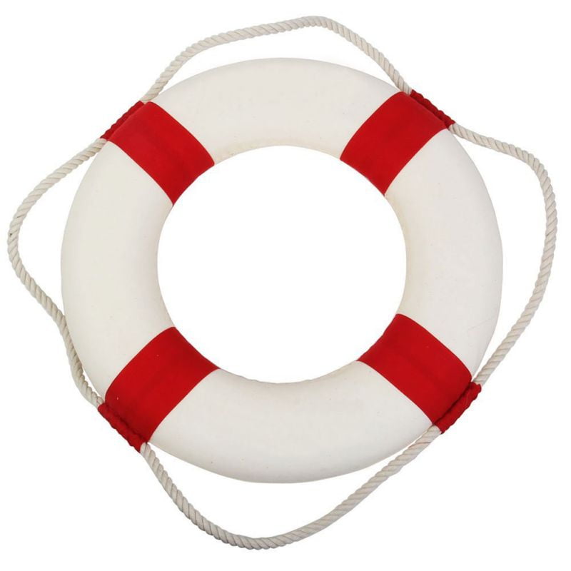 TOOGOO Home Decoration Welcome Aboard Foam Nautical Life Lifebuoy Ring Boat Wall Hanging Home Decoration Red 14cm R