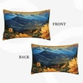 thumbnail image 2 of Sikiie Sunset Sky Sunflower Print Plush Pillow Cover, Wrinkle-proof and Stain-resistant Pillow Protector without Pillow Core, Home Decoration-20"x30", 2 of 6