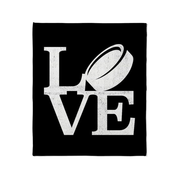 CafePress - Love Hockey Throw Blanket - Soft Fleece Throw Blanket, 50"x60" for All Ages