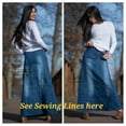 thumbnail image 4 of 40" LONG DENIM SKIRT - WOMENS DENIM SKIRTS - MODEST BLACK JEANS BA0022 | 34" Waist / L / 14, 4 of 4