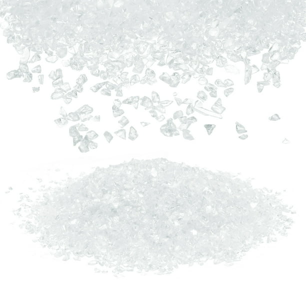 Uxcell Lentejuelas de vidrio triturado roto irregulares, brillos metálicos transparentes gruesos de 2-4 mm