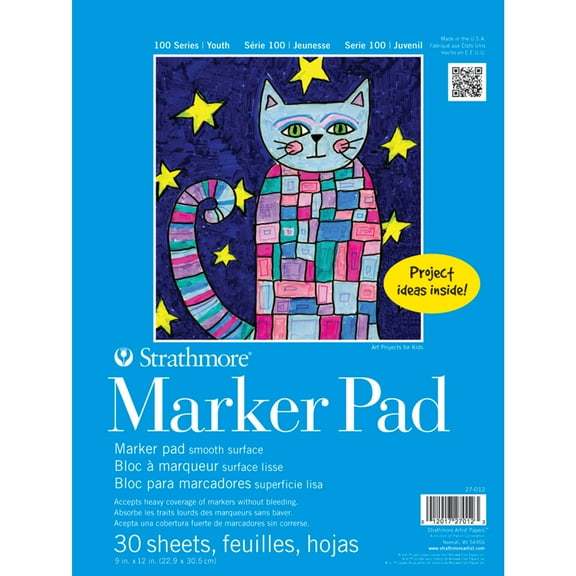 Strathmore Kids Marker Paper Pad, 9 in x 12 in, 30 sheets