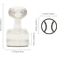 thumbnail image 2 of DIY Handmade Soap Stamp Acrylic Clear Soap Baseball Chapter Imprint Embossing with Handle 1.57" Embossing for DIY Arts Crafts Clay Cookie Pottery Biscuits Making Projects Gifts DIY, 2 of 8