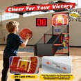 thumbnail image 2 of Wonderstone 2-in-1 Arcade Basketball Game with Electronic Scoreboard, LED Lights & Music, Includes 4 Basketballs & 12 Sticky Balls, Indoor Outdoor Sports Toy Gift for Kids & Teens，Red, 2 of 11