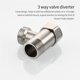 thumbnail image 4 of Desviador De Válvula De Tres Vías, Adaptador En T G1/2 Pulgadas Para Grifo De Baño, Grifo De Agua, Brazo De Ducha Montado Advancent HA025023-01, 4 of 7