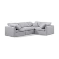thumbnail image 1 of Meridian Furniture Indulge 123.5" Fabric L-Shaped Modular Sectional in Gray, 1 of 10