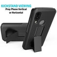 thumbnail image 3 of Case for CAT S62 PRO Phone, Nakedcellphone [Black] Slim Hard Shell Protector Cover with Kickstand View Stand, 3 of 7