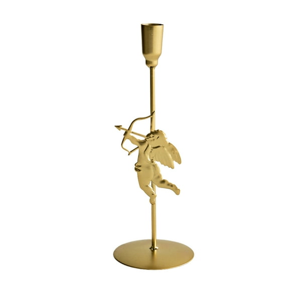 Cheapark Tall Iron Metal Candlestick - Elegant Stable Base Wedding Home Gift Decor For Dining Table Mantel Christmas Valentine's D ay Romantic