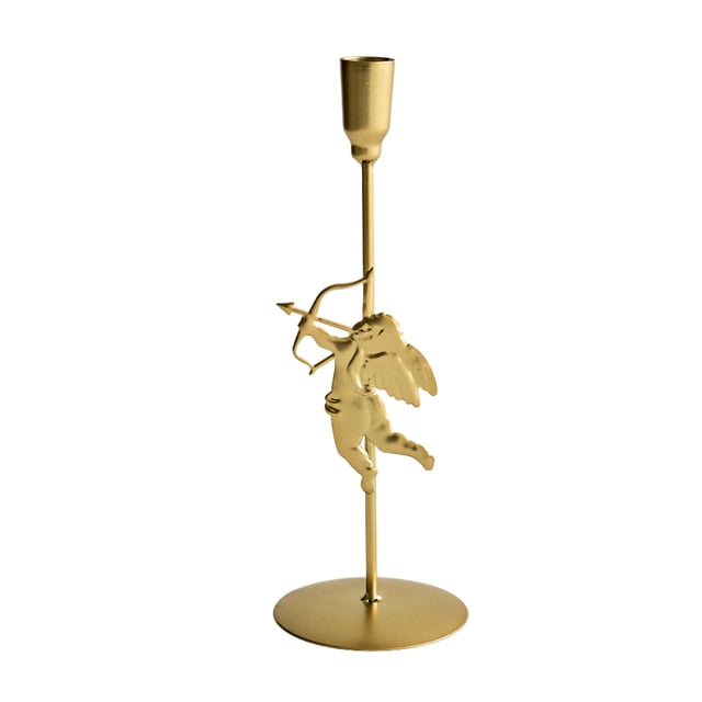Cheapark Tall Iron Metal Candlestick - Elegant Stable Base Wedding Home Gift Decor For Dining Table Mantel Christmas Valentine's D ay Romantic