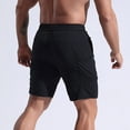 thumbnail image 6 of AXXD Mens Gym Shorts Black Summer Casual Fashion Sports Quick-dry Elastic Side Pocket Mid-waist Shorts Clearance, 6 of 7