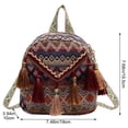 thumbnail image 3 of Yvsxxv Woven Bohemian Backpack, Ethnic Style Rucksack, 3 of 7