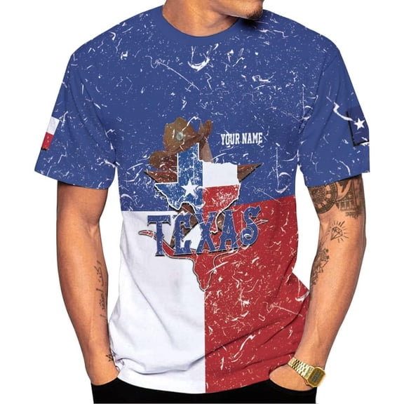 Personalized Name Texas Flag and Map Dont Mess with Texas Shirts 3D Unisex Shirt for Men Women Adult Size S-5XL (S)