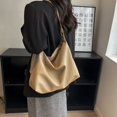 thumbnail image 4 of Bolsos de hombro casuales para damas GEEK, bolsos de compras de moda, bolsos grandes retro de color sólido, bolsos de diseñador de lujo para dama, bolsos con cremallera para dama, 4 of 5