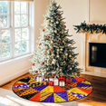 thumbnail image 6 of Christmas Tree Skirt 36 inches Pumpkin Skull Ghost Witch Cat Xmas Tree Mat for Holiday New Year Halloween Party Decoration Plaid Decor, 6 of 6