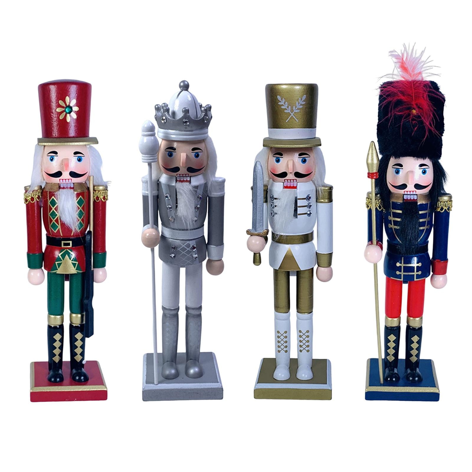 4 Pieces 12" Nutcracker Figures, Decorative Nutcracker Model