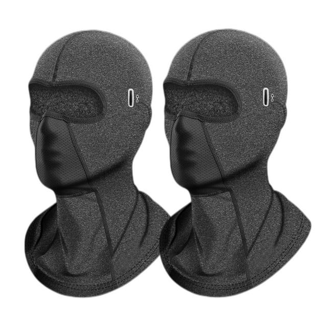 Ski Mask 2 Pack Balaclava Winter Thermal Mask Wind Proof Head Mask Moisture Wicking Gray