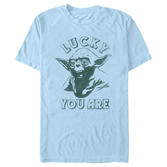 Men's Star Wars: The Empire Strikes Back Lucky You Are Graphic Tee Light Blue Large