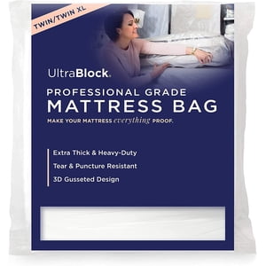 Image of Ultrablock Mattress Bags for Moving or Storage – 6 Mil Plastic Cover Extra Thick Twin Size Bag
