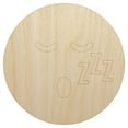 thumbnail image 1 of Sleeping Face Tired Emoticon Wood Shape Unfinished Piece Cutout Craft DIY Projects - 4.70 Inch Size - 1/8 Inch Thick, 1 of 7