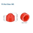 thumbnail image 2 of Uxcell 150 Pack Couvercle d'Écrou Hexagonal, M5 Capuchon de Protection en Plastique pour Écrou Hexagonal, Vis, 2 of 6