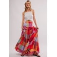 thumbnail image 5 of Women's Multicolour Plaid Print Ruched High Waist Casual Maxi Skirt | (US 12-14)L, 5 of 12