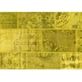thumbnail image 1 of Ahgly Company Indoor Rectangle Patchwork Yellow Transitional Area Rugs, 8' x 10', 1 of 4
