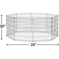 thumbnail image 4 of Folding Metal Puppy/Dog Exercise Pen, Indoor/Outdoor Playpen with No Door, Provides 16 Sq Feet of Play Space, 30-Inches Tall, Black E-Coated, 4 of 6
