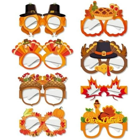 Thanksgiving Glasses, 16PCS Turkey Eyeglasses Cosplay Party Glasses Photo Prop for Thanksgiving Day Birthday Carnival Party Supplies$$Home Decor, Kitchen, & Other