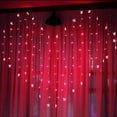 thumbnail image 4 of LINLIN Heart Shape Window Curtain Icicle Fairy Lights,34 Butterfly 128LED Curtain Icicle String Lights 8 Mode Twinkle Lights Battery-Powered for Christmas Wedding Party Decoration, 4 of 6